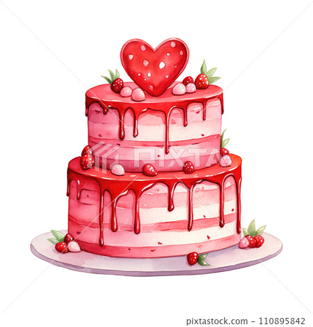 Cake with a Heart. AI Generated Image Cake with a Heart. AI Generated Image 110895842