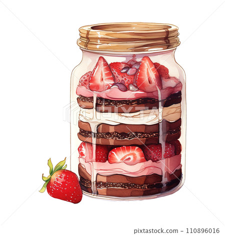 Dessert in a Jar. AI Generated Image 110896016