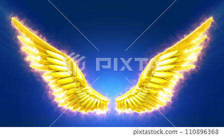 翅膀效果羽毛翅膀金火 110896368