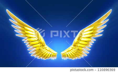 Wings Effect Feathers Wing Gold 110896369