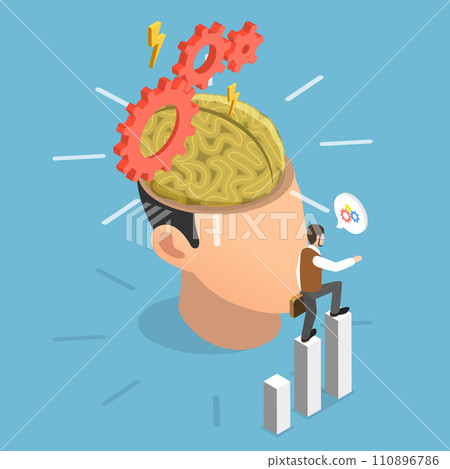 3D Isometric Flat Vector Illustration of Subconscious Mental Processes 110896786