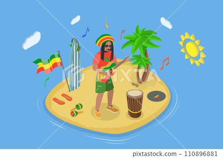 3D Isometric Flat Vector Illustration of Rastafarian 3D Isometric Flat Vector Illustration of Rastafarian 110896881