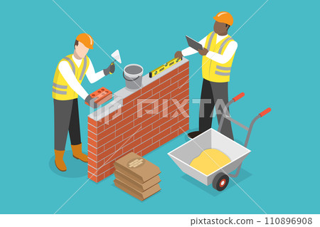 3D Isometric Flat Vector Illustration of Constraction 3D Isometric Flat Vector Illustration of Constraction 110896908
