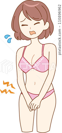 Women, delicate zone, itching, worries 110896962