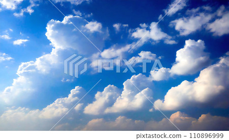 Background material of clear blue sky and clouds Background material of clear blue sky and clouds 110896999