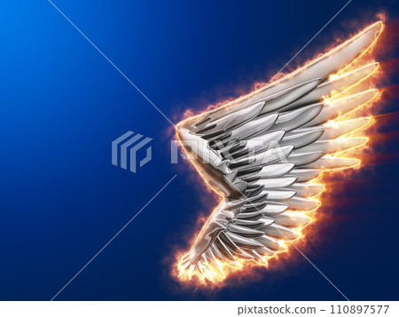Wings Effect Feathers Wings Silver Fire 110897577