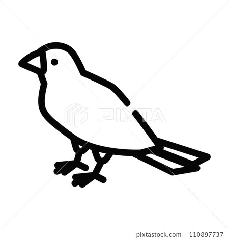 Java sparrow illustration icon 110897737