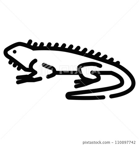 Iguana illustration icon Iguana illustration icon 110897742