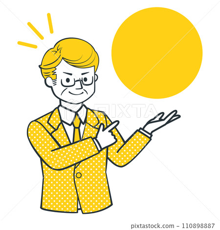 Illustration of a business person making a proposal to a customer 110898887
