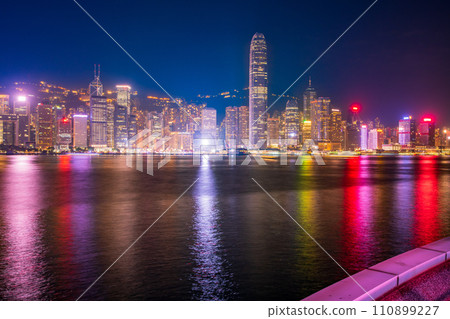 View of Hong Kong Island from the Promenade in Tsim Sha Tsui, Hong Kong View of Hong Kong Island from the Promenade in Tsim Sha Tsui, Hong Kong 110899227