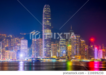 View of Hong Kong Island from the Promenade in Tsim Sha Tsui, Hong Kong View of Hong Kong Island from the Promenade in Tsim Sha Tsui, Hong Kong 110899230