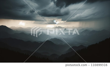 陰天 多雲 山 110899316