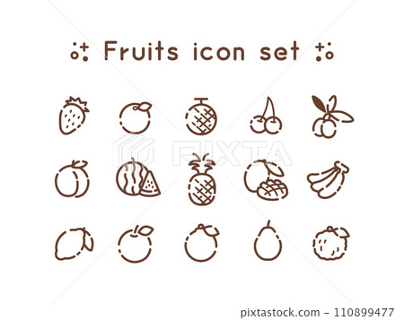 簡單的水果圖示 set_b 110899477