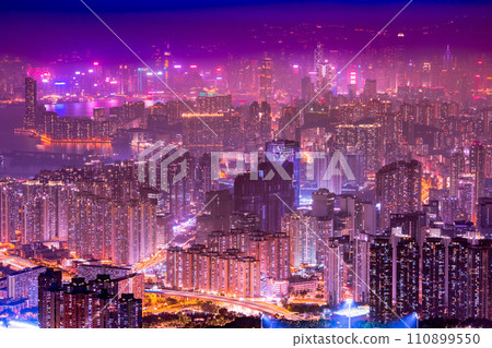 香港九龍山頂夜景 110899550