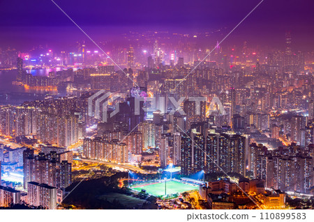 香港九龍山頂夜景 香港九龍山頂夜景 110899583