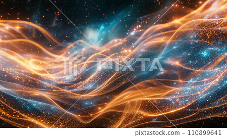 《波與粒子的幻覺：宇宙中相交的波粒二象性》<AI生成圖像> 110899641