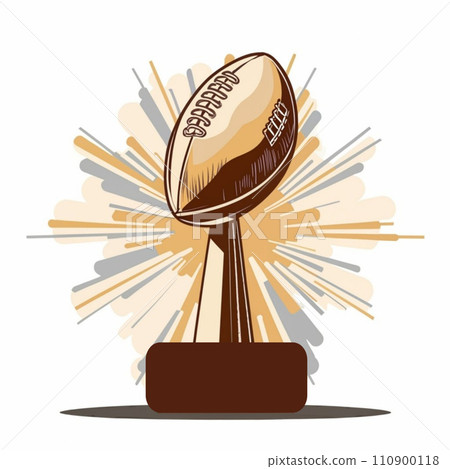 Trophy Vector Design for American Football Field, Super Bowl 110900118