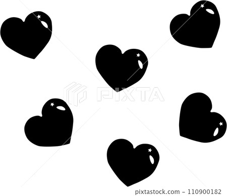 Cute heart silhouette 110900182