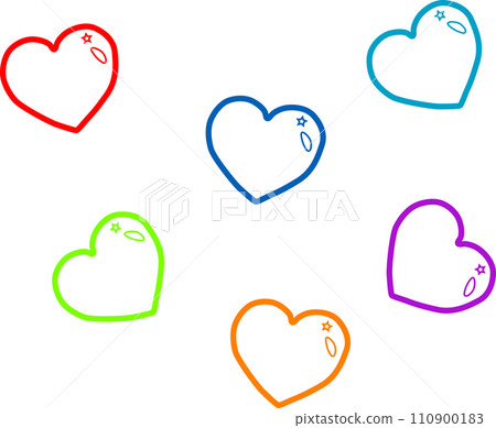 Comical and cute heart mark illustration Comical and cute heart mark illustration 110900183