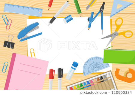 Stationery banner background_vector illustration 110900384