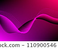 Dark Purple abstract background with lines and dots. Modern purple gradient flowing wave lines. 110900546