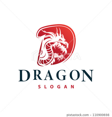 Dragon logo simple design animal legend dragon silhouette illustration template Dragon logo simple design animal legend dragon silhouette illustration template 110900698