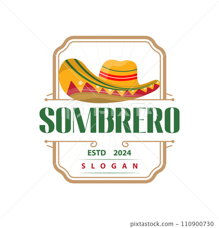 Sombrero hat logo simple mexican festival hat design template illustration 110900730