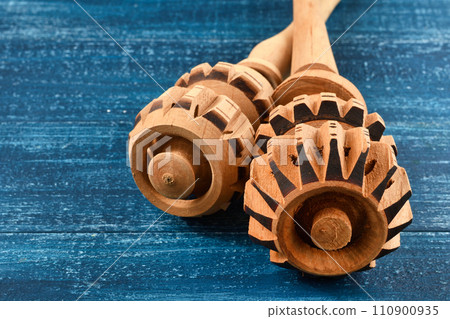 Mexican molinillo cooking utensils for making chocolate Mexican molinillo cooking utensils for making chocolate 110900935