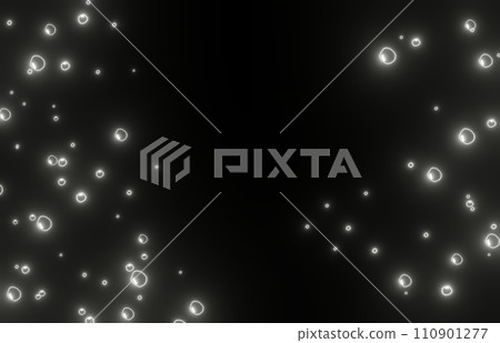 Countless bubbles rising from the deep sea "3DCG" 110901277