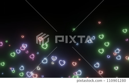 Overflowing glowing hearts "3DCG" Overflowing glowing hearts "3DCG" 110901280