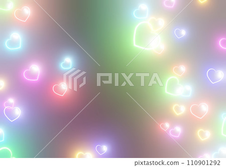 Cute luminous heart mark "3DCG" Cute luminous heart mark "3DCG" 110901292