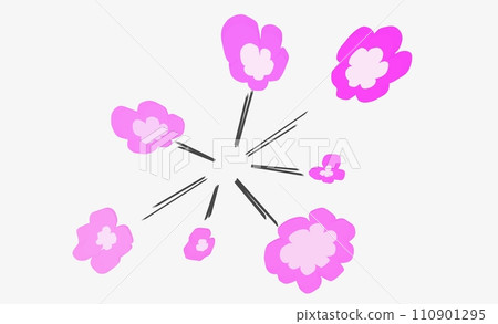 可愛的灰塵飛出的形象“3DCG” 110901295