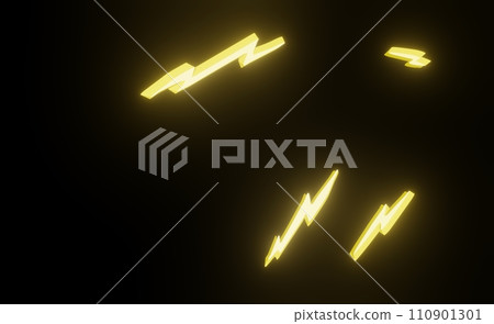Luminous lightning image "3DCG" Luminous lightning image "3DCG" 110901301