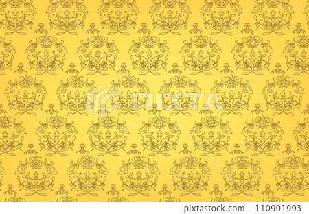 Seamless pattern background material, Islamic damask pattern 110901993