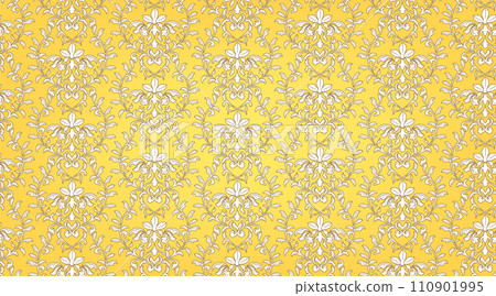 Seamless pattern background material, Islamic arabesque pattern (white) 110901995