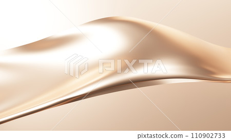 Shiny beige cloth background material. 3D (horizontal) Shiny beige cloth background material. 3D (horizontal) 110902733