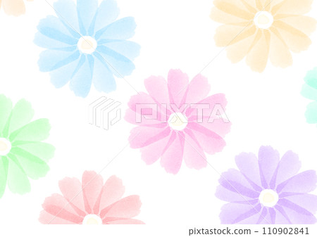 Background illustration with watercolor colorful flowers Background illustration with watercolor colorful flowers 110902841