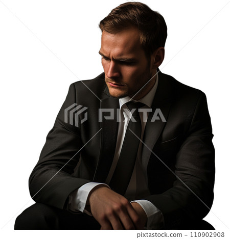 Worried man businessman 110902908