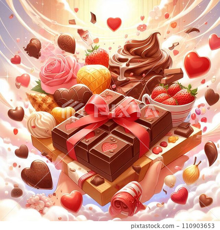 Chocolate decoration illustration Chocolate decoration illustration 110903653