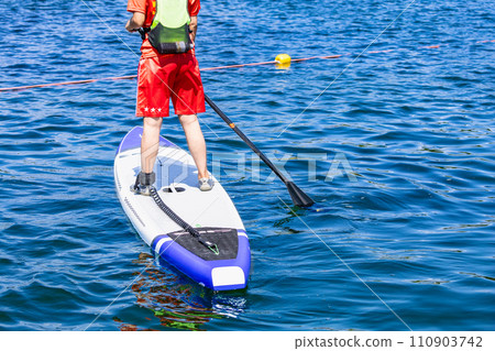 Triathlon competition swim rescue volunteer at Sapp Triathlon competition swim rescue volunteer at Sapp 110903742