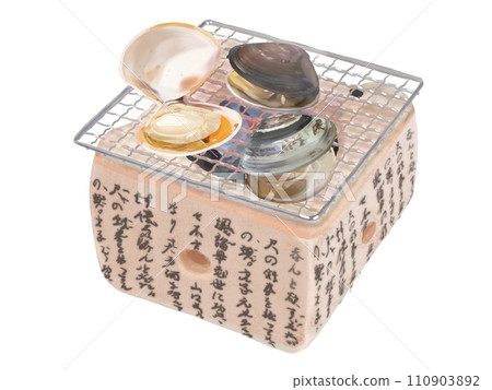 Grilled clams (with tabletop seven wheels) Grilled clams (with tabletop seven wheels) 110903892