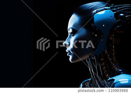 Humanoid robot woman, android Humanoid robot woman, android 110903988