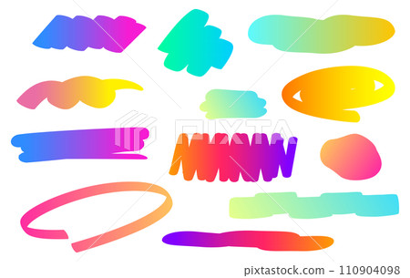 Bright brush line decoration paint underline gradation 110904098