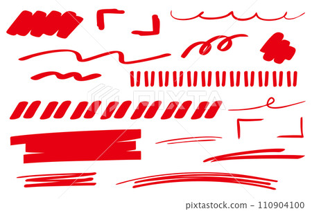 Handwriting pen line decoration brush highlighter underline red 110904100