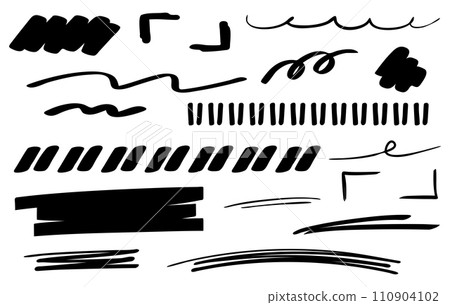 Handwriting pen line decoration brush highlighter underline black 110904102