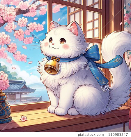 Cherry blossoms and cats Cherry blossoms and cats 110905247