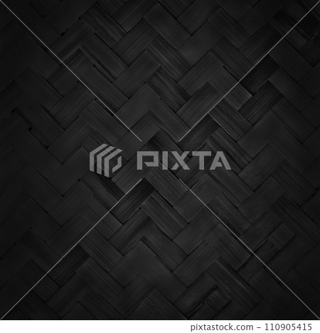 Black weave bamboo pattern, woven rattan mat texture for background and design art work. Black weave bamboo pattern, woven rattan mat texture for background and design art work. 110905415