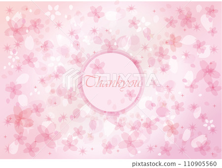 櫻花背景柔和色彩向量素材 110905560