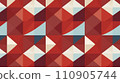 Geometric pattern background material wallpaper_red 110905744