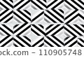 Geometric pattern background material wallpaper_black and white 110905748